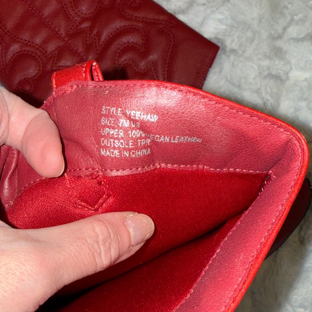 Charles Albert Red Western Cowboy Boots - Picture 7 of 13
